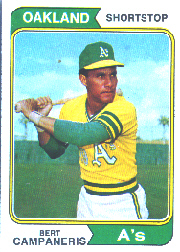 1974 Topps Baseball Cards      155     Bert Campaneris